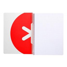 Cuaderno espiral liderpapel a4 micro antartik tapa dura 80h 100 gr cuadro 5mm sin bandas 4 taladros color negro