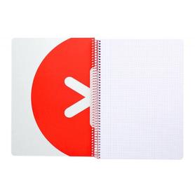 Cuaderno espiral liderpapel a4 micro antartik tapa dura 80h 100 gr cuadro 5mm sin bandas 4 taladros color turquesa