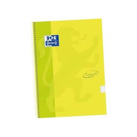 Cuaderno espiral oxford tapa extradura folio 80 h cuadricula 4 mm lima touch