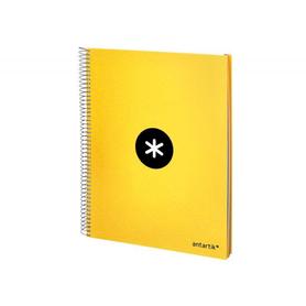 Cuaderno espiral liderpapel a4 micro antartik tapa forrada 120 h 100g cuadro 5 mm color amarillo promo caran d ache