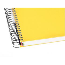 Cuaderno espiral liderpapel a4 micro antartik tapa forrada 120 h 100g cuadro 5 mm color amarillo promo caran d ache