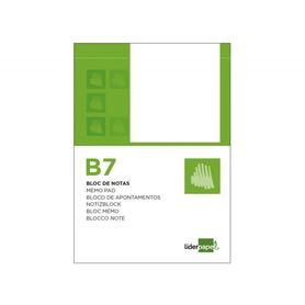 BN08 - Bloc notas liderpapel liso b7 80 hojas 60g/m2 perforado