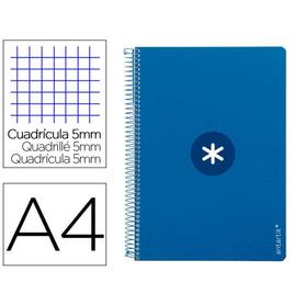 Cuaderno espiral liderpapel a4 micro antartik tapa dura 80h 100gr cuadro 5mm sin banda4 taladros color azul oscuro