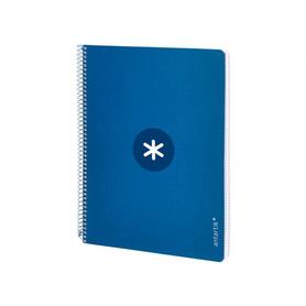 Cuaderno espiral liderpapel a4 micro antartik tapa dura 80h 100gr cuadro 5mm sin banda4 taladros color azul oscuro
