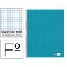 Cuaderno espiral liderpapel folio write tapa blanda 80h 60gr cuadro 4mm con margen color turquesa - BF98