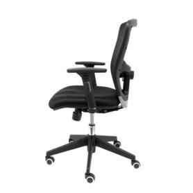 Silla Pozuelo respaldo malla negro asiento 3D negro.