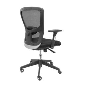 Silla Pozuelo respaldo malla negro asiento 3D negro.