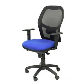 Silla Jorquera malla negra asiento bali azul