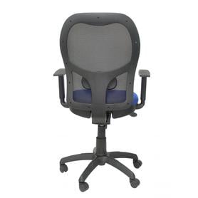 Silla Jorquera malla negra asiento bali azul