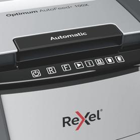 Destructora automática Rexel Optimum AutoFeed 100X de corte en partículas