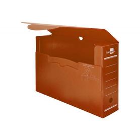 Caja archivo definitivo plastico liderpapel marron 387x275x105 mm