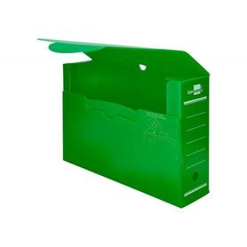 Caja archivo definitivo plastico liderpapel verde 387x275x105 mm