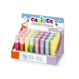 Rotulador carioca fluorescente color pastel expositor de 32 unidades colores surtidos