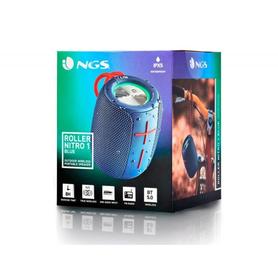 Altavoz ngs portatil roller nitro 1 blue 10w bluetooth luces rgb radio fm impermeabilidad ipx5 usb