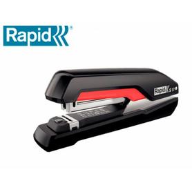 Grapadora rapid s17 fullstrip plastico capacidad de grapado 30 hojas usa grapas 24/6 y 26/6 color negro/rojo