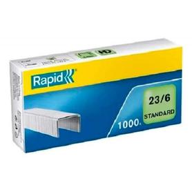 Grapas rapid 23/6 mm galvanizada caja de 1000 unidades