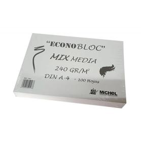 1557229 - Bloc dibujo multitecnicas michel econobloc mix media din a4 encolado 100 hojas 240 gr 210x297 mm