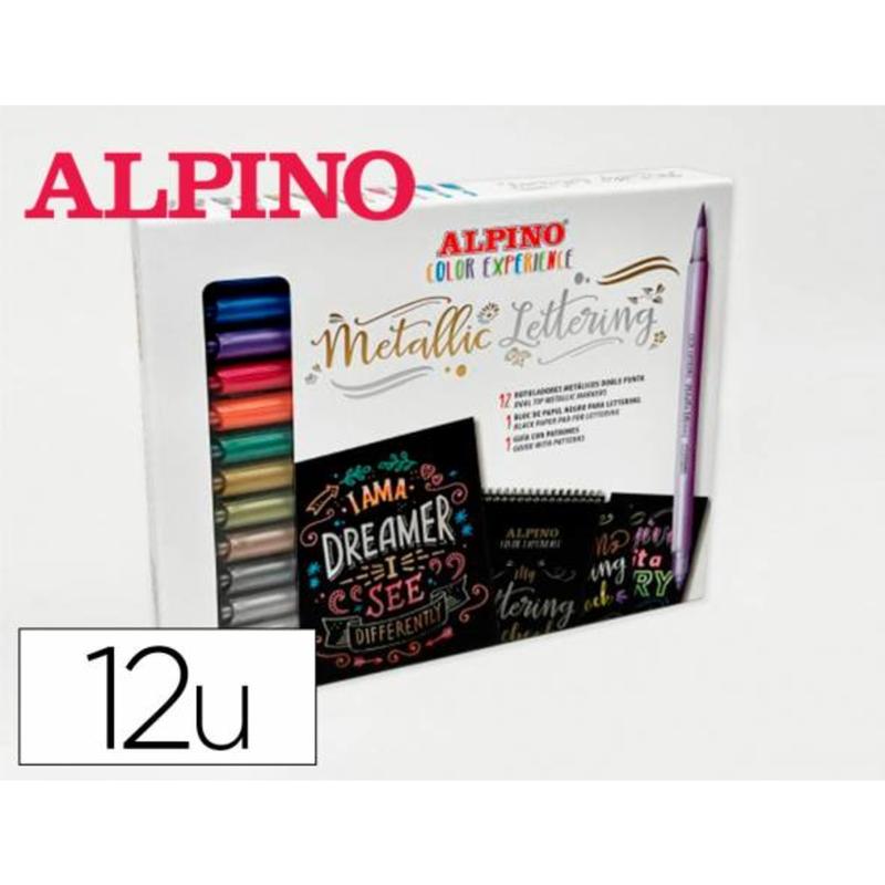 Estuche 12 Rotuladores lettering Alpino –
