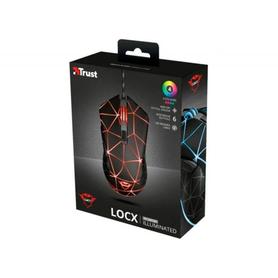22988 - Raton trust gxt133 locx gaming optico luces led 800-4000 ppp 6 botones usb 2.0 cable 1,80 m color negro
