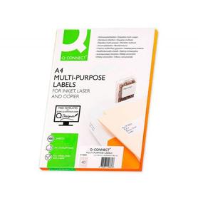 Etiqueta adhesiva q-connect kf00574 -tamaño 52,5x29,7 mm -fotocopiadora -laser -ink-jet-caja con 100 hojas din a4