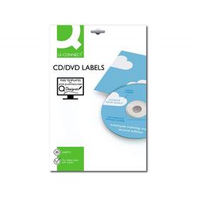 Etiqueta adhesiva q-connect kf01579 -tamaño cd-rom -fotocopiadora -laser -ink-jet-caja con 25 h/50 etiquetas