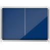 Vitrina de interior Nobo para 8 hojas A4 con superficie de tela azul y puerta deslizante - 1902565