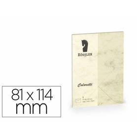 220707506 - Sobre rossler coloretti c7 color marmol crema 81x114 mm pack de 5 unidades