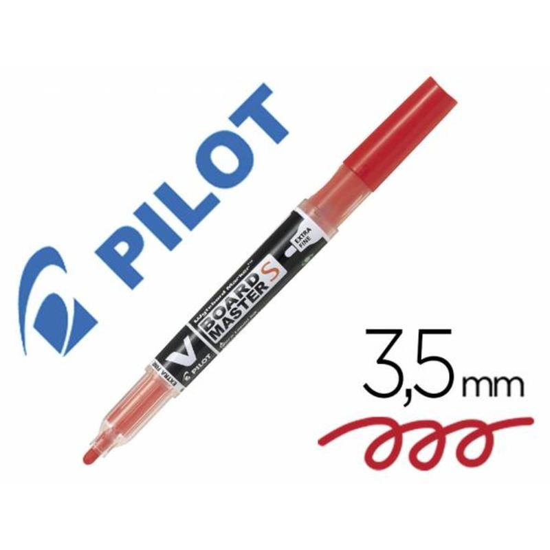 NVBSR - Rotulador pilot v board master s para pizarra blanca color rojo tinta liquida trazo 3,5 mm recargable