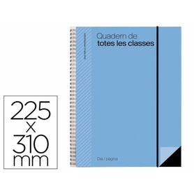 P221 - Cuaderno de todas las clases profesorado addittio 136 paginas semana vista color azul 225x310 mm catalan