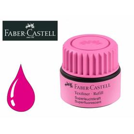 154928 - Tinta rotulador faber castell textliner fluorescente 1549 con sistema capilar color rosa frasco de 30 ml