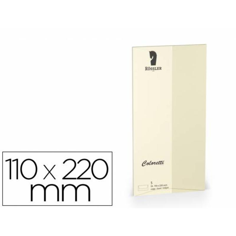 220702506 - Sobre rossler coloretti dl americano color marmol crema 110x220 mm pack de 5 unidades