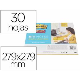 BN11-EU - Bloc de notas adhesivas quita y pon post-it super sticky amarillo 30 hojas 279x279 mm