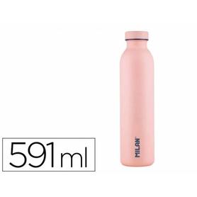 643020P - Botella portaliquidos milan acero inoxidable termo color rosa 591 ml