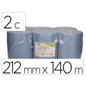31123 - Papel secamanos bunzl greensource 2 capas celulosa reciclada azul 212 mm x 140 mt con sistema autocorte