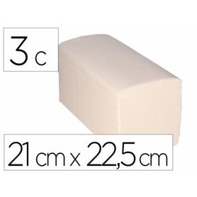 34327 - Toalla secamanos bunzl greensource hidrosoluble celulosa blanco plegado en v 3 capas 21x22,5 cm caja de 15
