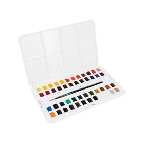 Acuarela daler rowney aquafine caja metalica de 48 colores surtidos con pincel - D131900201