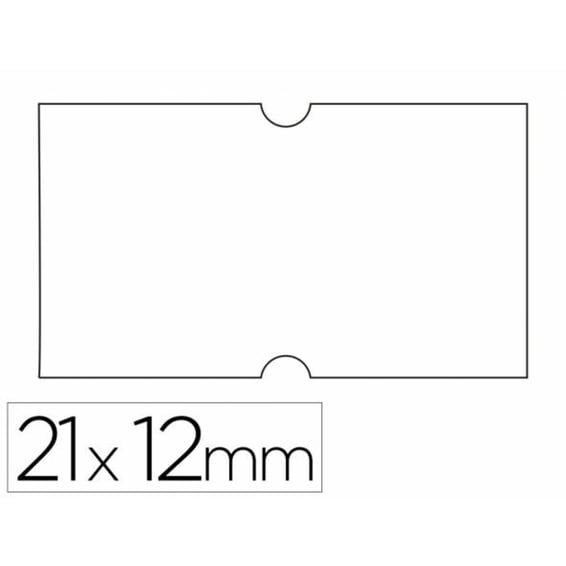 Etiquetas meto apli 21x12 mm blanco adhesivo removible cantos rectos rollo de 1000 etiquetas pack de 6 unidades - 100911