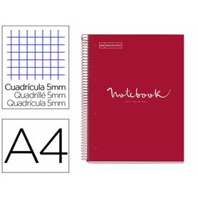 Cuaderno espiral miquelrius notebook 1 emotions tapa forrada din a4 microperforado 80 hojas 90g m2 cuadro 5 mm - MR46053