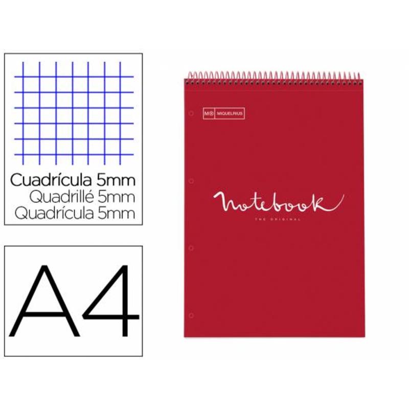 Cuaderno espiral miquelrius notebook 1 emotions reporter tapa forrada din a4 microperforado 80 hojas - MR46086