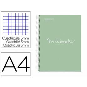 Cuaderno espiral miquelrius notebook 5 emotions tapa forrada din a4 microperforado 120 hojas 90g m2 cuadro 5 mm - MR46685