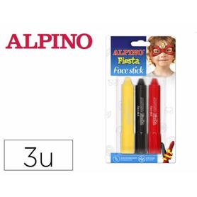 Barra de maquillaje alpino fiesta face stick super heroes blister de 3 unidades colores surtidos - DL000103