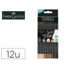Lapices de colores faber castell black edicion tonos de piel caja de 12 unidades colores surtidos - 116414