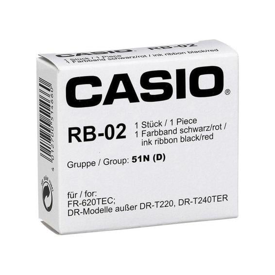 Cinta maquina casio rb-02 grupo 51 nylon negro/rojo para calculadoras fr-620tec / fr-620re / dr-420tec /