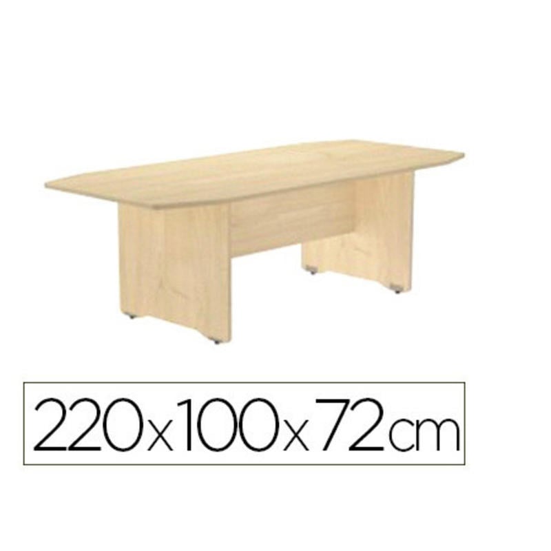 Mesa de reunion rocada meeting 3003aa01 estructura madera haya tablero madera haya 220x100x72 cm