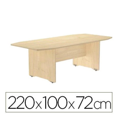 Mesa de reunion rocada meeting 3003aa01 estructura madera haya tablero madera haya 220x100x72 cm