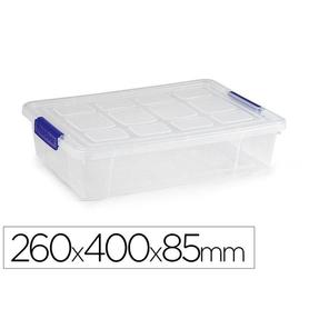 Contenedor plastico plasticforte 5 litros n 30 transparente con tapa 260x400x85 mm - 12777