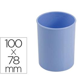 Cubilete portalapices faibo plastico color azul pastel 78 mm diametro x 100 mm alto - 206-37