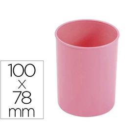 Cubilete portalapices faibo plastico color rosa pastel 78 mm diametro x 100 mm alto - 206-32