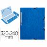 Carpeta q-connect gomas kf02167 carton simil-prespan solapas 320x243 mm azul - KF02167