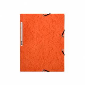 Carpeta q-connect gomas kf02170 carton simil-prespan solapas 320x243 mm naranja